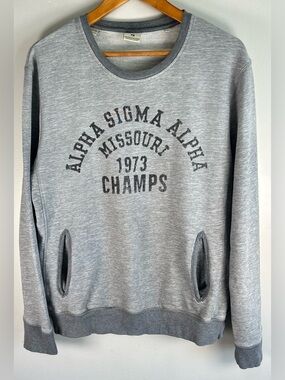 Scotch & Soda Amsterdam Mens Crew Neck Sweater Alpha Sigma Missouri Varsity RARE